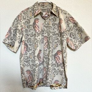 Vintage 70’s Cooke Street‎ Hawaiian Shirt Hula Dancers Size Large EUC